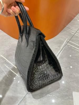 wholesale quality hermes birkin 30 shinny niloticus crocodile 89 noir ghw